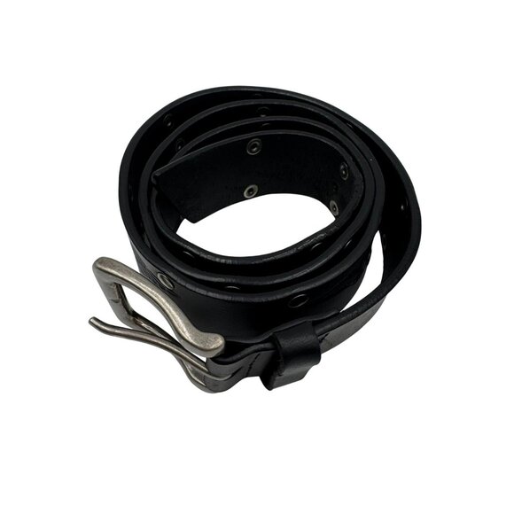 Harley-Davidson Mens Black Leather Belt With Embossed Logo & Rivet Details Sz 40 - Picture 3 of 9